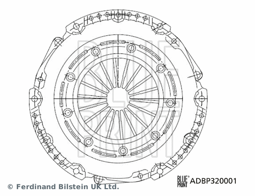 ADBP320001 BLUE PRINT Нажимной диск сцепления (фото 1)