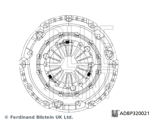 ADBP320021 BLUE PRINT Нажимной диск сцепления (фото 1)