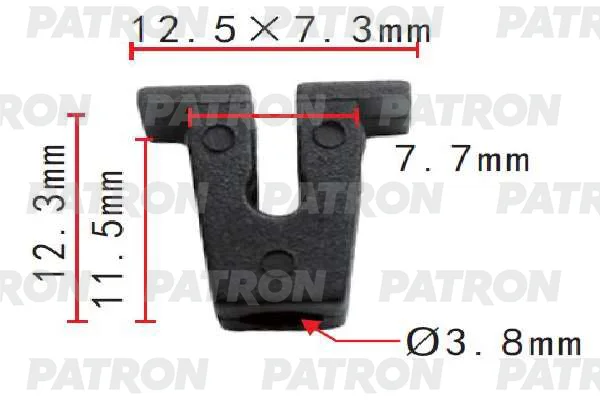 P37-1925 PATRON Клипса пластмассовая Audi, Seat, Skoda, Volkswagen применяемость: брызговики, предохранительные приспособления, внутренняя отделка (фото 1)