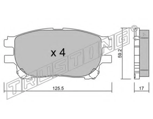 631.0 TRUSTING Комплект тормозных колодок, дисковый тормоз (фото 3)