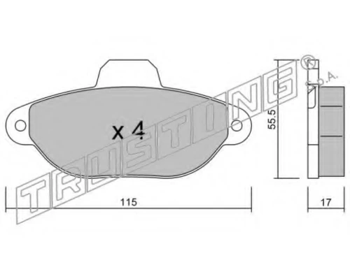 162.1 TRUSTING Комплект тормозных колодок, дисковый тормоз (фото 2)