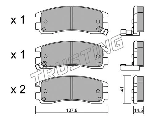 713.0 TRUSTING Комплект тормозных колодок, дисковый тормоз (фото 2)