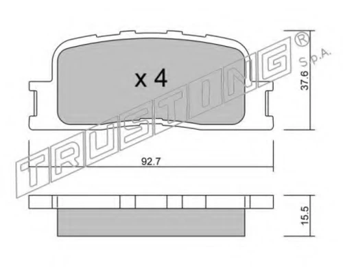 769.0 TRUSTING Комплект тормозных колодок, дисковый тормоз (фото 2)