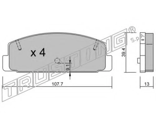 311.1 TRUSTING Комплект тормозных колодок, дисковый тормоз (фото 2)