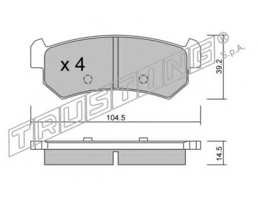 527.0 TRUSTING Комплект тормозных колодок, дисковый тормоз (фото 2)
