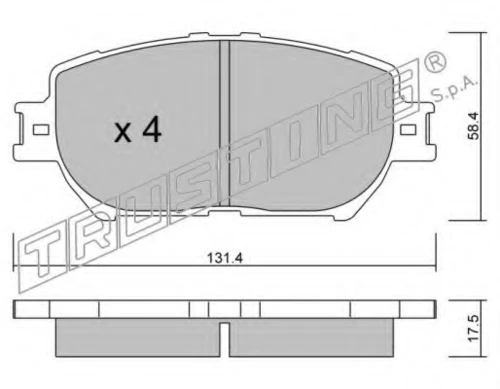 767.0 TRUSTING Комплект тормозных колодок, дисковый тормоз (фото 2)