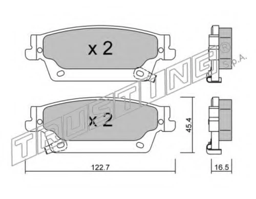 717.0 TRUSTING Комплект тормозных колодок, дисковый тормоз (фото 2)