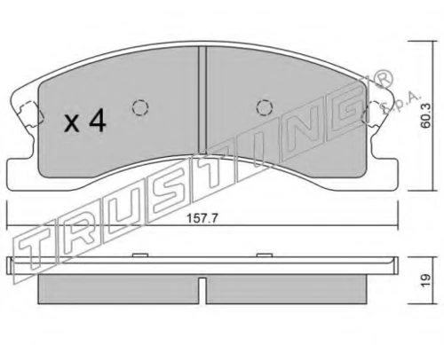 642.0 TRUSTING Комплект тормозных колодок, дисковый тормоз (фото 2)