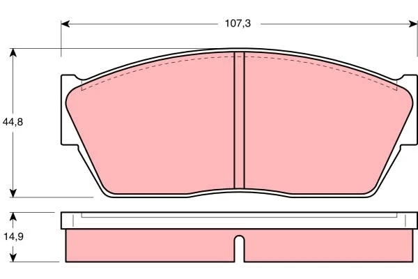 GDB284 TRW Комплект тормозных колодок, дисковый тормоз (фото 2)