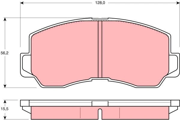 GDB785 TRW Комплект тормозных колодок, дисковый тормоз (фото 2)