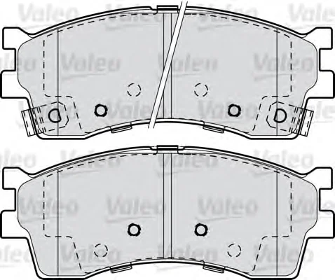 598909 VALEO Тормозные колодки (фото 1)
