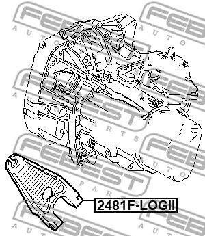 2481F-LOGII FEBEST Возвратная вилка, система сцепления (фото 2)