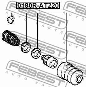 0180R-AT220 FEBEST Ремкомплект, рабочий цилиндр (фото 2)