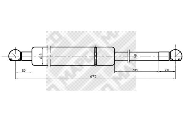 20048 MAPCO Газовая пружина, капот (фото 2)