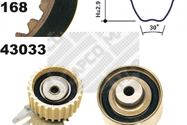23033 MAPCO Комплект ремня ГРМ (фото 2)