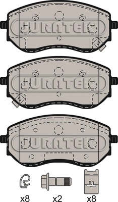 JCP8071 JURATEK Комплект тормозных колодок, дисковый тормоз (фото 1)