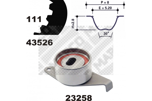 23526 MAPCO Комплект ремня ГРМ (фото 2)