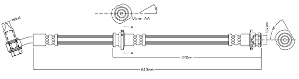 JBH1432L JURATEK Тормозной шланг (фото 1)