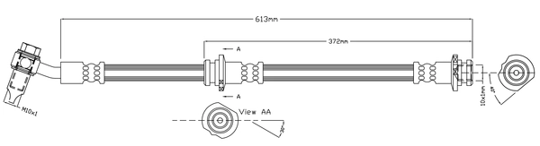 JBH1432R JURATEK Тормозной шланг (фото 1)