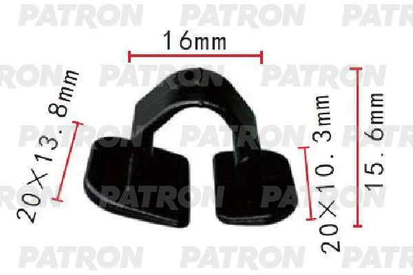 P37-1986 PATRON Клипса пластмассовая Audi,Seat,Skoda,Volkswagen применяемость: шумоизоляция капота (фото 1)