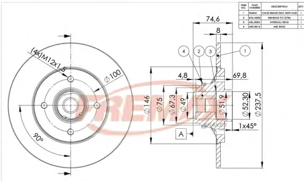 BD-4901 FREMAX Тормозной диск (фото 1)