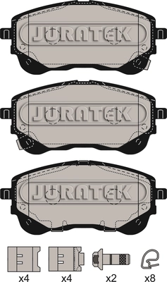 JCP4035 JURATEK Комплект тормозных колодок, дисковый тормоз (фото 1)
