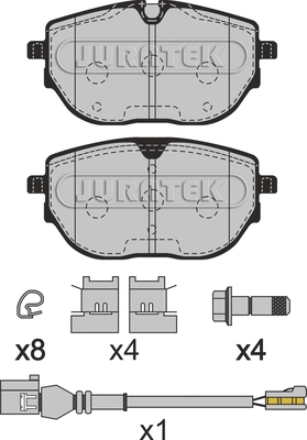 JCP4059 JURATEK Комплект тормозных колодок, дисковый тормоз (фото 1)