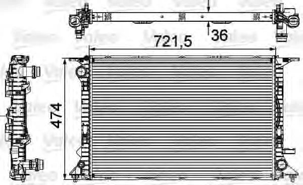 735474 VALEO Радиатор охлаждения двигателя (фото 1)