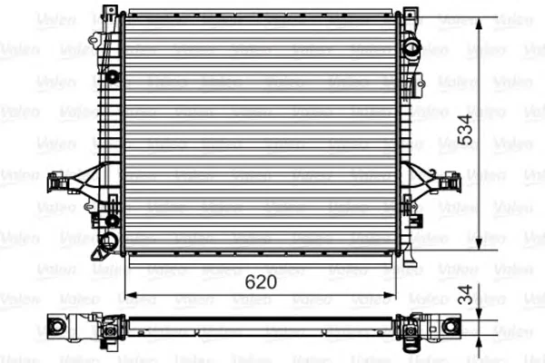 735541 VALEO Радиатор, охлаждение двигателя (фото 1)