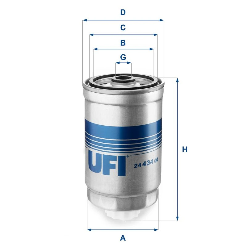24.434.00 UFI Топливный фильтр (фото 2)