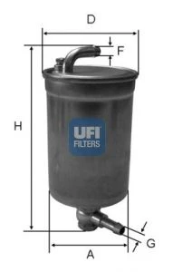 24.072.00 UFI Топливный фильтр (фото 2)