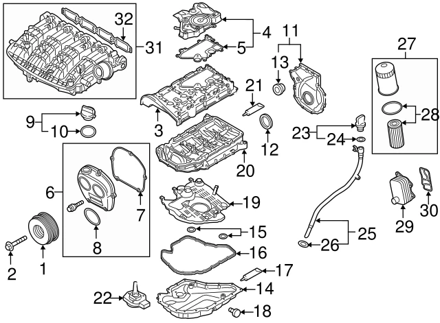 06L117070 VAG Прокладка радиатора масляной системы двс audi, seat, skoda, vw (фото 3)