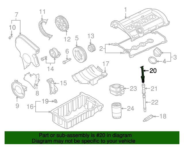 06A115611B VAG Щуп масляный audi a3, vw golf/sharan/polo classic 1.6/1.8 96> (фото 3)