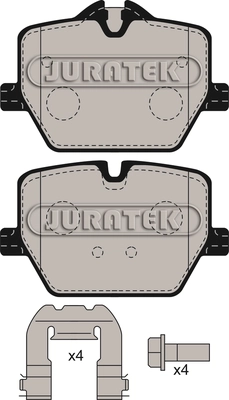 JCP8577 JURATEK Комплект тормозных колодок, дисковый тормоз (фото 1)