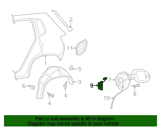 5N0810773F VAG Замок лючка бензобака vw tiguan 07-18 (фото 4)