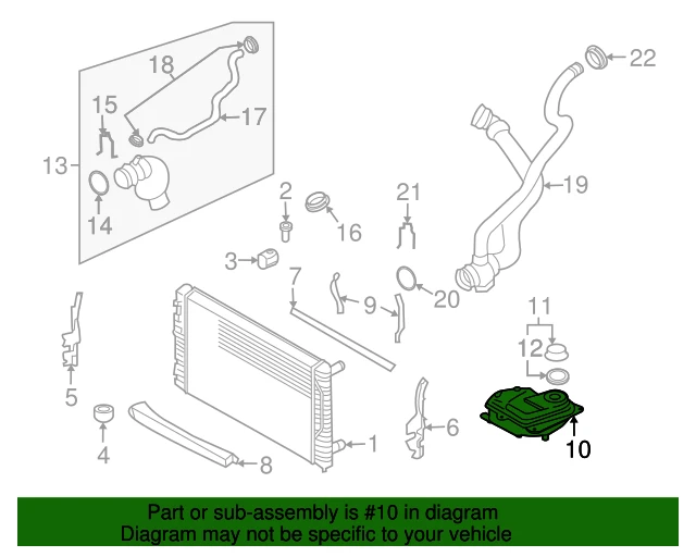 8E0121403 VAG Бачок расширительный vw passat 2.0 02>, audi a4/a6 1.6-2.0/1.9tdi 01> (фото 2)