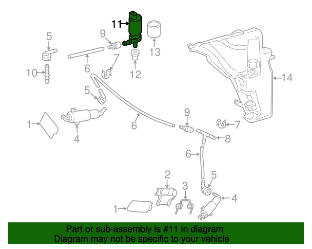 3B7955681 VAG Насос омывателя audi 80/100 , vw sharan 96>/golf/passat 80> (фото 3)