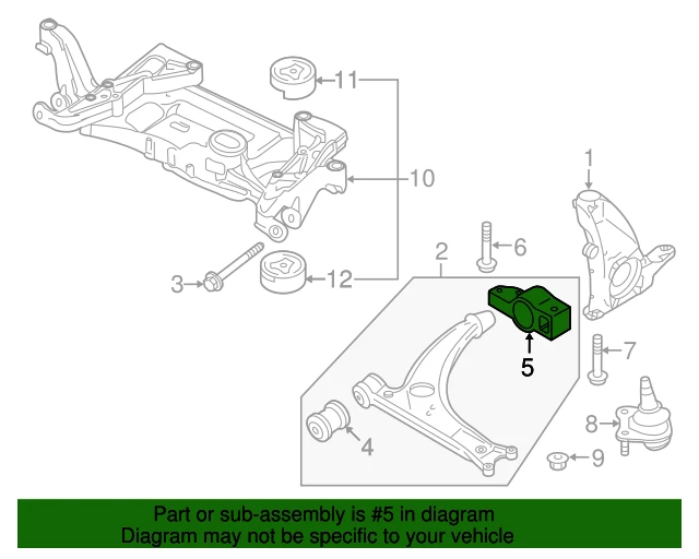 3C0.199.231D VAG Сайлентблок с кронштейном fa lh/rh audi q3, tt, vw cc, passat, sharan ii, tiguan (фото 3)