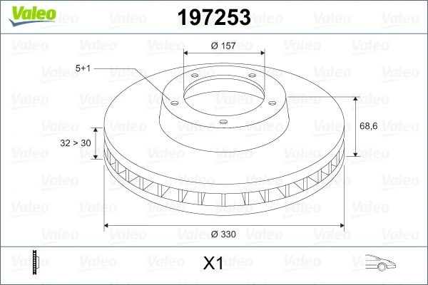197253 VALEO Тормозной диск (фото 6)