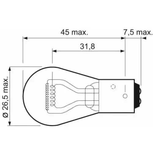 032105 VALEO Лампа накаливания, фонарь сигнала тормоза/задний габаритный (фото 5)