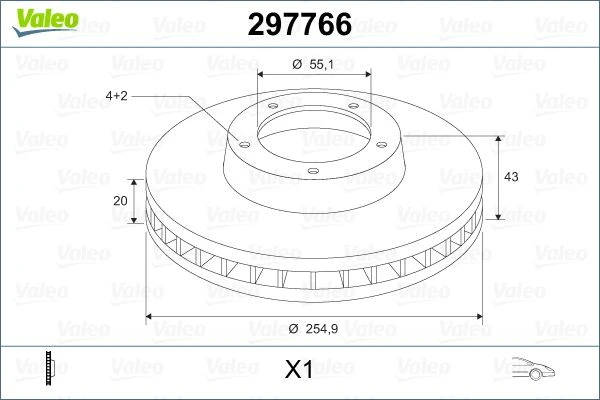 297766 VALEO Тормозной диск (фото 4)
