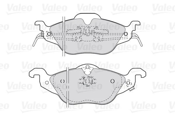 301322 VALEO Комплект тормозных колодок, дисковый тормоз (фото 3)