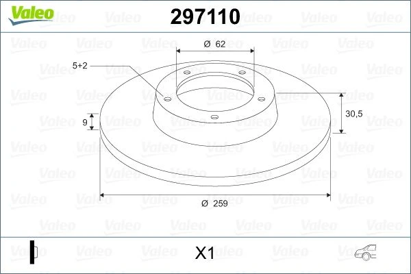 297110 VALEO Тормозной диск (фото 4)