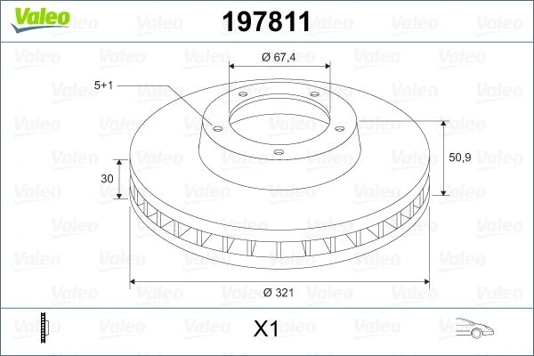 197811 VALEO Тормозной диск (фото 4)