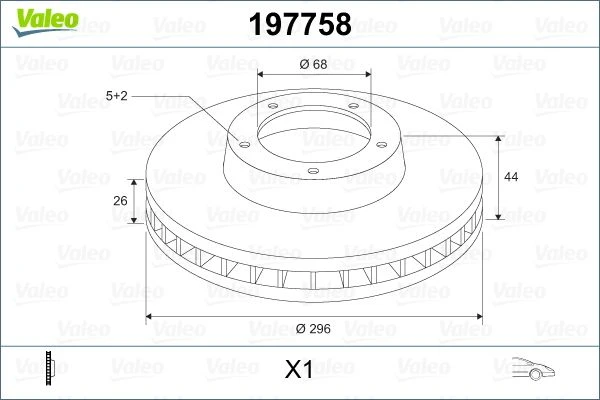 197758 VALEO Тормозной диск (фото 4)