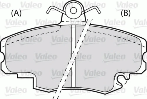 598002 VALEO Комплект тормозных колодок, дисковый тормоз (фото 3)