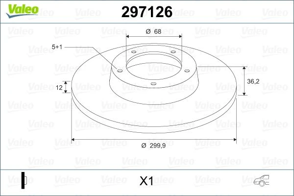 297126 VALEO Тормозной диск (фото 4)