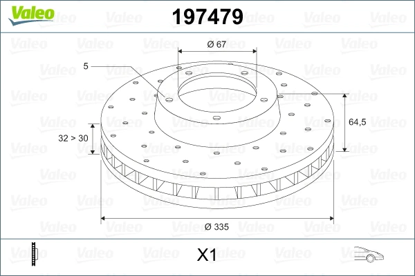 197479 VALEO Тормозной диск (фото 6)