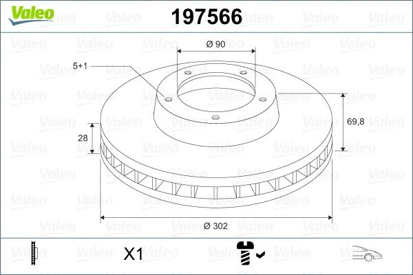 197566 VALEO Тормозной диск (фото 4)
