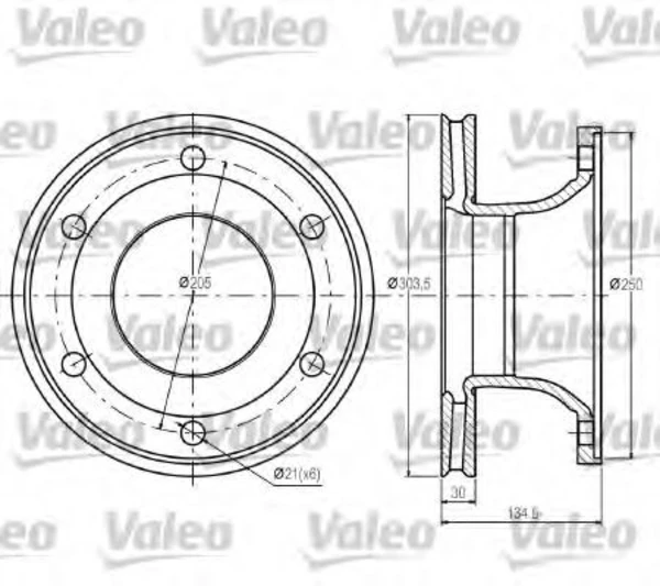 187044 VALEO Тормозной диск (фото 2)